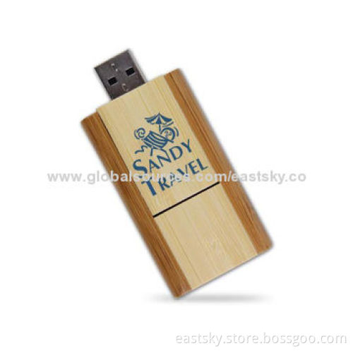 Twist Wood Thumb Drive, Swivel Style, with 100% Genuine Capacity for Promotions